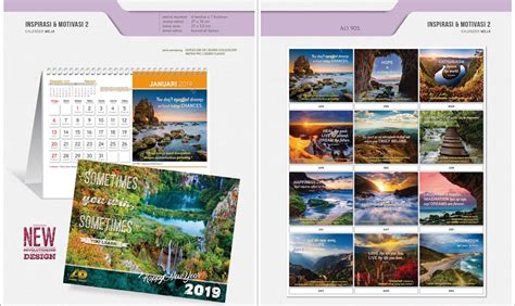 Kalender Meja 2019 Standard Inspirasi And Motivasi 2 Ao 905