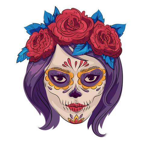 Diseño Png Y Svg De Dia De Los Muertos Maquillaje Ilustración Para