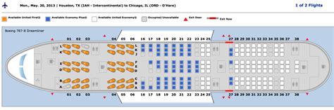 United 787 Seat Map Map Of The World