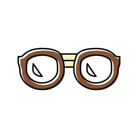 Geek Glasses Frame Color Icon Vector Illustration 18999807 Vector Art