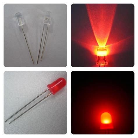 Ultra Bright Water Clear Diffused Round Red 5mm Led Diode 18v 22v