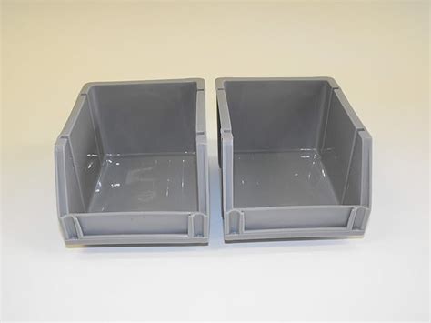 2 Replacement Grey Bins For Harbor Freight 20 Bin Wall Mount Stackable