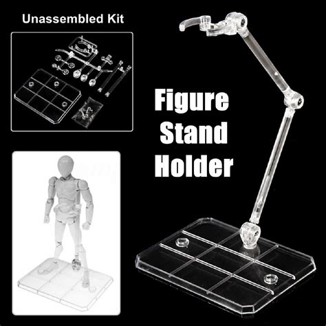 Hg On Hand Transparent Action Figure Stand Base For Hot Toys Adjustable
