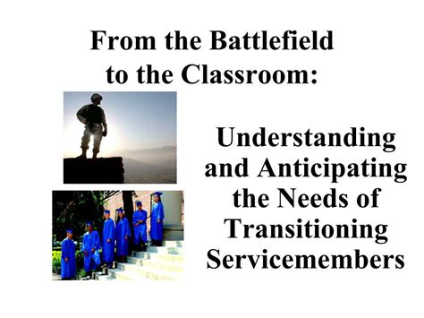 Ppt From The Battlefield To The Classroom Powerpoint Presentation