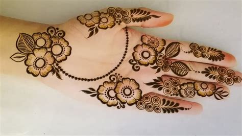 Very Easy Simple Basic Mehndi Design For Beginners Eid Special Full Hand Easy Henna Design