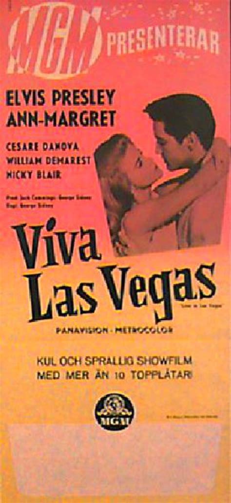 Viva Las Vegas Original 1964 Swedish Stolpe Movie Poster Posteritati