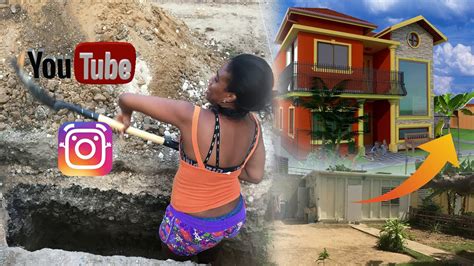 Building A Jamaican Home Series Digging The Trench For The Foundation Youtube