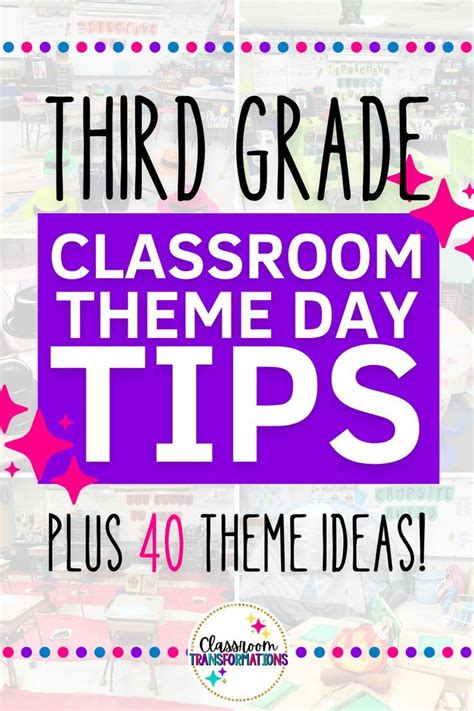 Third Grade Classroom Theme Day Tips Plus 40 Theme Ideas 3rd Grade