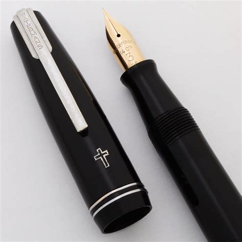 Waterman Stalwart Clerical Fountain Pen Canada 1940s Black W