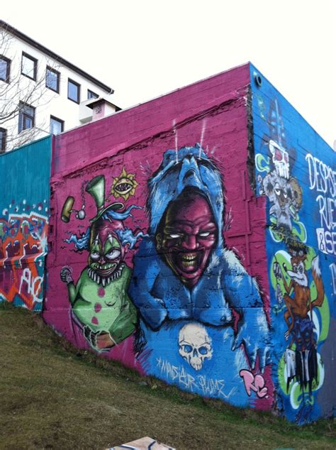Street Art In Reykjavik Iceland Oct 13 This Is Now Being Torn Down For Some Development You