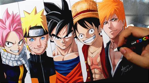 Natsu Goku Naruto Luffy Supreme Goku With Luffy Ichigo And Naruto