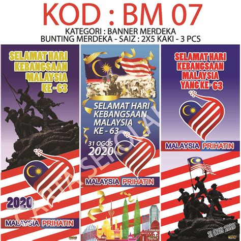 Part of a series on the. (BM07) 3pcs BUNTING BANNER SAMBUTAN HARI KEMERDEKAAN ...