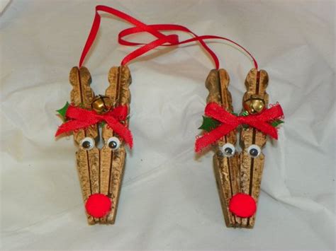 Clothespin Reindeer Christmas Ornament Clothespin Crafts Christmas