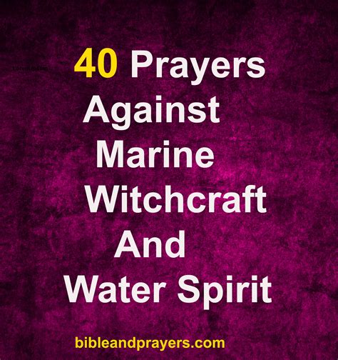 Prayers Against Marine Witchcraft And Water Spirit