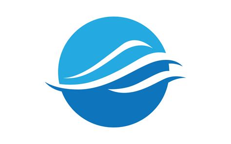 Blue Wave Logo Vector Water Wave Illustration Template Design V18