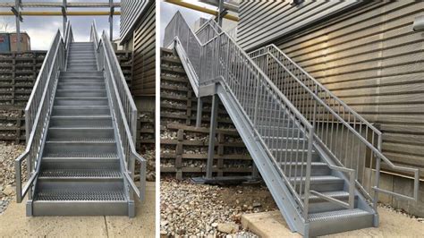 Commercial Grade Metal Stair Installation Erectastep