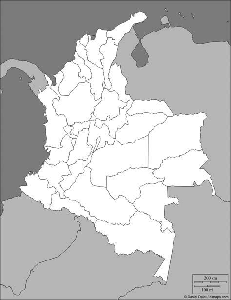 Mapa Mudo De Colombia Imagui