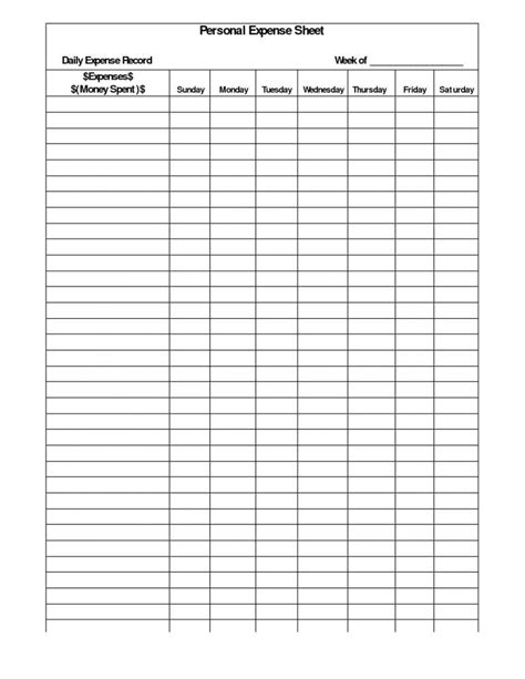 Daily Expense Spreadsheet Template For Sample Of Monthly Expenses