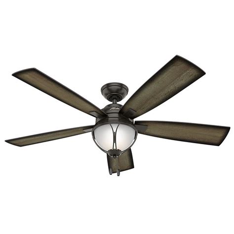 Hunter Sun Vista 54 In Led Indooroutdoor Noble Bronze Ceiling Fan