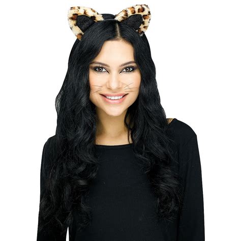 Cat Ears Headband Adult Costume Accessory Leopard Print