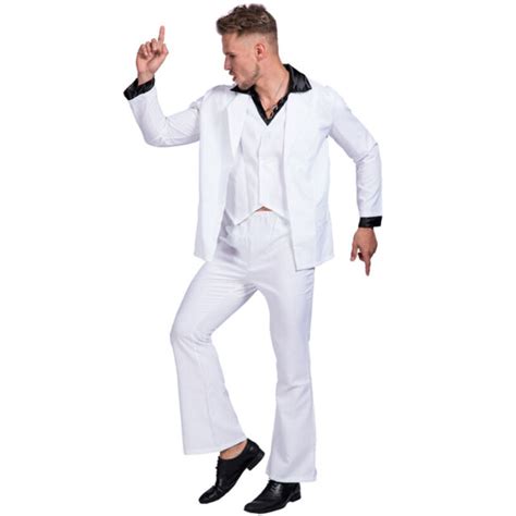 Saturday Night Fever White Suit Costume Adult Mens Disco Party Costume