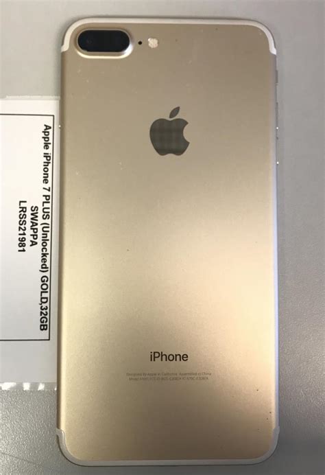 Apple Iphone 7 Plus Unlocked Gold 32gb A1661 Lrss21981 Swappa