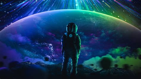 Astronaut Stars Planet Space 4k 4950f Wallpaper Pc Desktop
