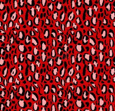 Seamless Colored Animal Skin Pattern Repeated Leopard Skin Design