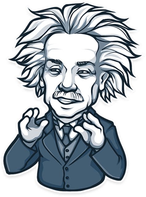 Sticker Albert Einstein Png Em Alta ResoluÇÃo