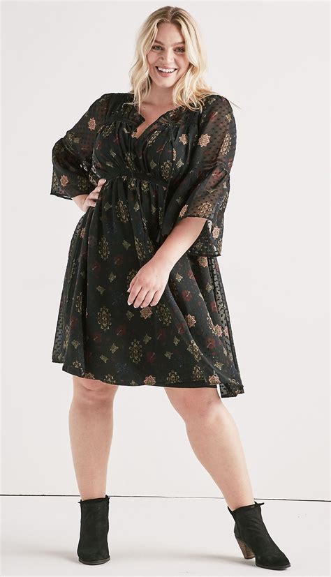 Plus Size Floral Dress Plus Size Boho Fall Dress Plus Size Fashion