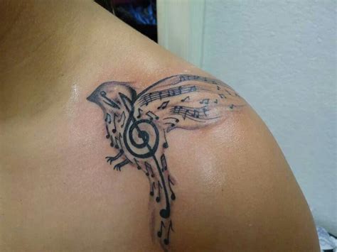 Music Bird Tattoo Collar Bone Tattoo Music Tattoo Designs Tattoos