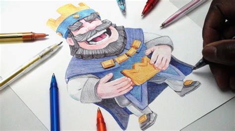 King Of Clash Royale Ballpoint Pen Drawing Drawing With A Pencil