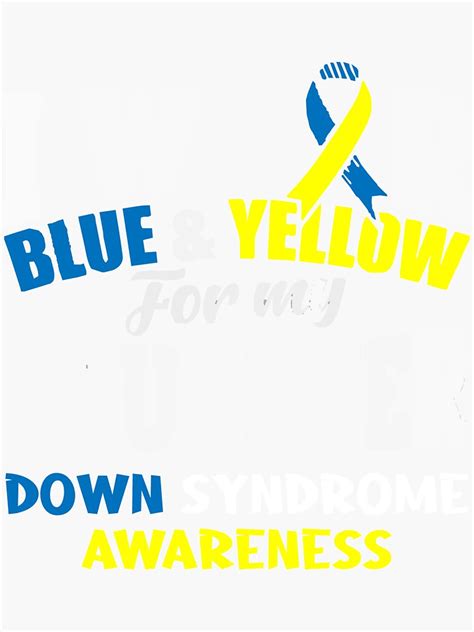 black and blue for my son down syndrome awareness sticker by smmbyv redbubble