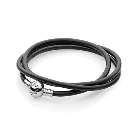 Pandora Black Triple Leather Bracelet 590714cbk
