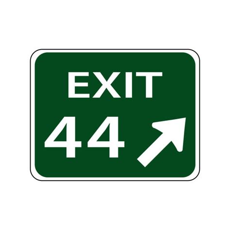 Freeway Exit Signs Background Illustrations Royalty Free Vector
