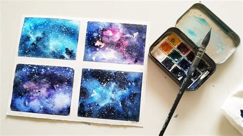 Watercolor Galaxy Tutorial For Beginners Youtube