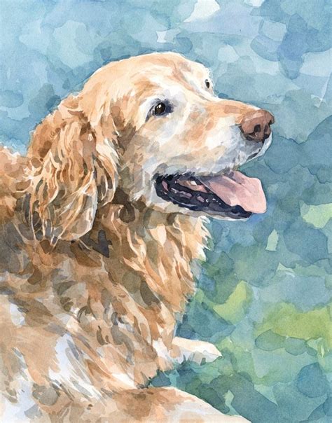 Golden Retriever Watercolor Golden Retriever Watercolor Golden