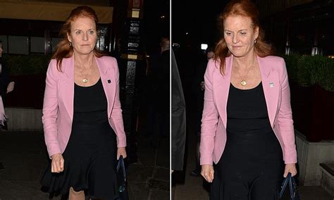 duchess of york steps out for a night out in london s mayfair daily mail online