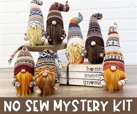 Fall Gnome Making Kit No Sew Gnome Kit Mystery Gnome Diy Etsy