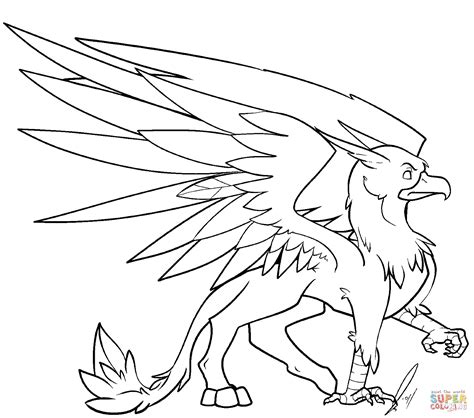 Griffin Coloring Page Free Printable Coloring Pages