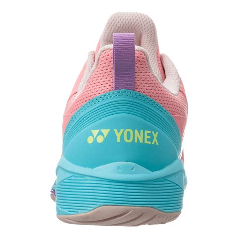 Yonex Women S Sonicage 3 Clay Tennis Shoes Pink And Saxe