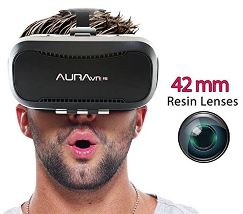 Auravr Pro Vr Headset Glassesvirtual Reality Gear With 42mm Lenses