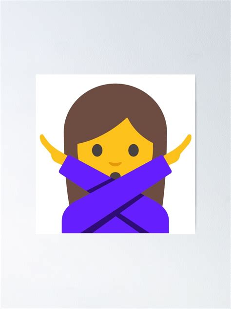 No Emoji Style Design Woman Crossing Arms Poster For Sale By