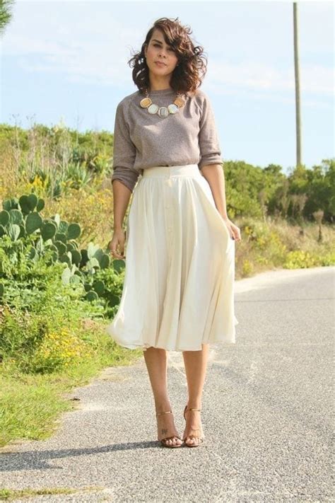 How To Wear With Midi Skirts 16 Outfit Ideas