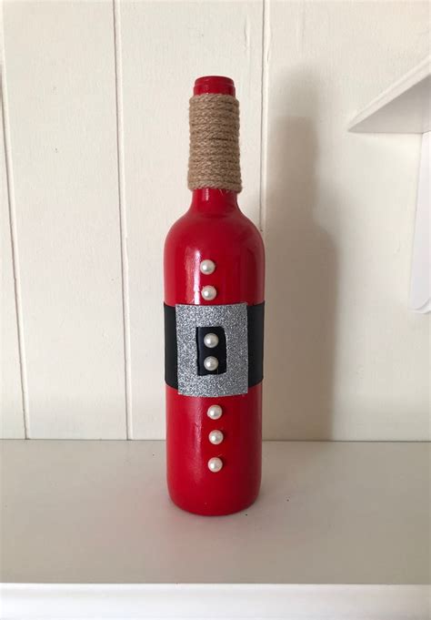 Mrand Mrs Claus Rts Santa Claus Wine Bottle Decor Santa Etsy
