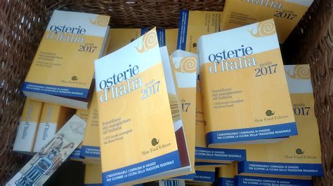 L'edizione 2020 della guida delle guide di slow food, osterie d'italia, sarà in libreria dal 17 settembre, ma la lista dei ristoranti con la chiocciola è già di pubblico dominio. La guida Osterie d'Italia 2017 premia l'Abruzzo - Tesori d ...
