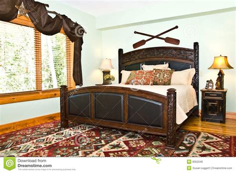 Modern Bedroomrustic Decor Stock Photo Image Of Bedside