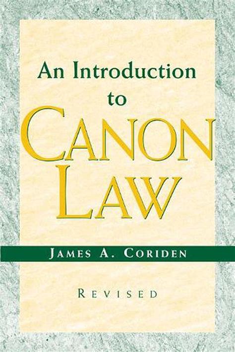 An Introduction To Canon Law By James A Coriden English Paperback