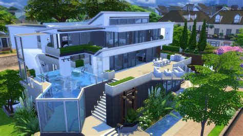 The Sims 4 Modern House Plantas De Mansão Casa Sims Casas The Sims 4