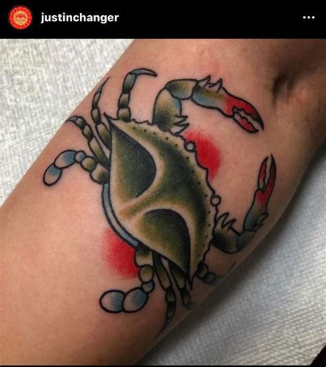 Maryland Blue Crab Traditional Tattoo Instagram Justinchanger